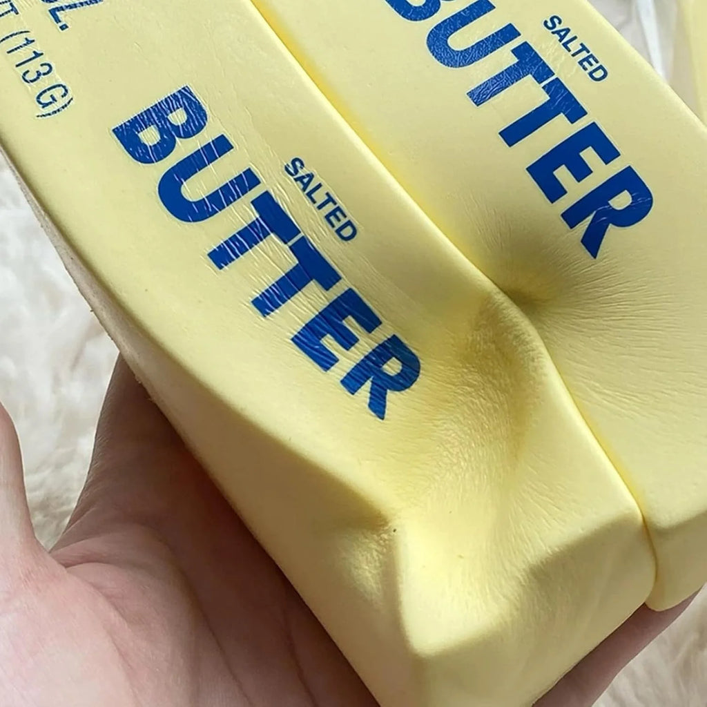 1PC Slow Rising Squishing Butter Stick, Sticky Butter Sticks Squeeze Toys, Realistic Food Squishies Fidget Toys for Decompression Anxiety Relaxation