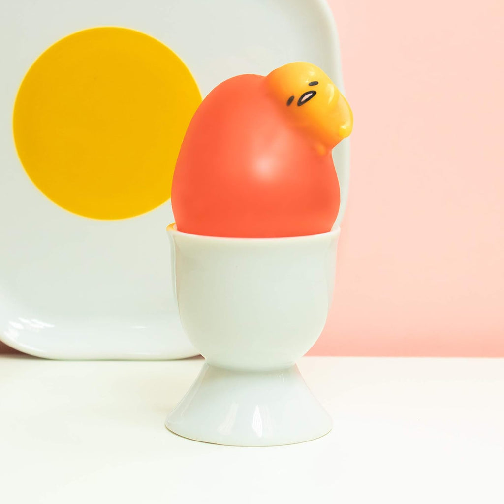Gudetama Lazy Egg Yolk Cute Character in Sticky Stretchy Water Egg Squishy Toy (Red) Party Favors, Stress Balls, Birthday Gifts, Basket Fillers, Kawaii Squishies for Kids, Boys, Girls, Adults