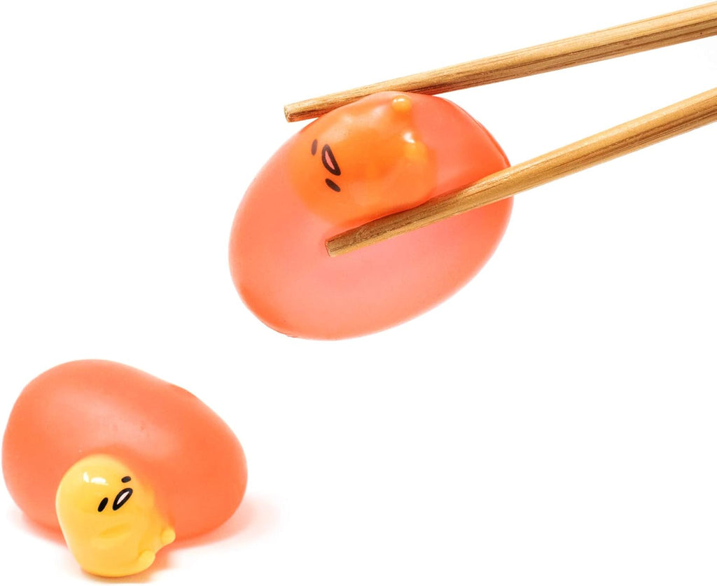 Gudetama Lazy Egg Yolk Cute Character in Sticky Stretchy Water Egg Squishy Toy (Red) Party Favors, Stress Balls, Birthday Gifts, Basket Fillers, Kawaii Squishies for Kids, Boys, Girls, Adults