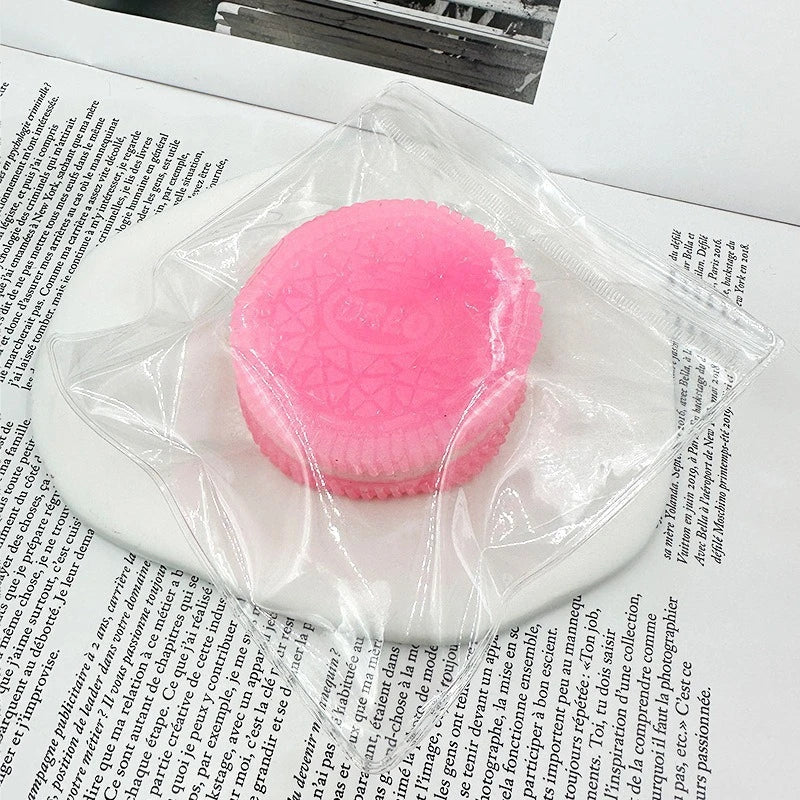 Soft Biscuit Squishy Handmade Cookies Stress Relief Toy Sensory Fidget Toys for Kids Adult Anxiety Relaxation Squeeze Party Gift